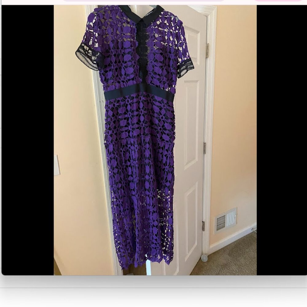 purple lace dress